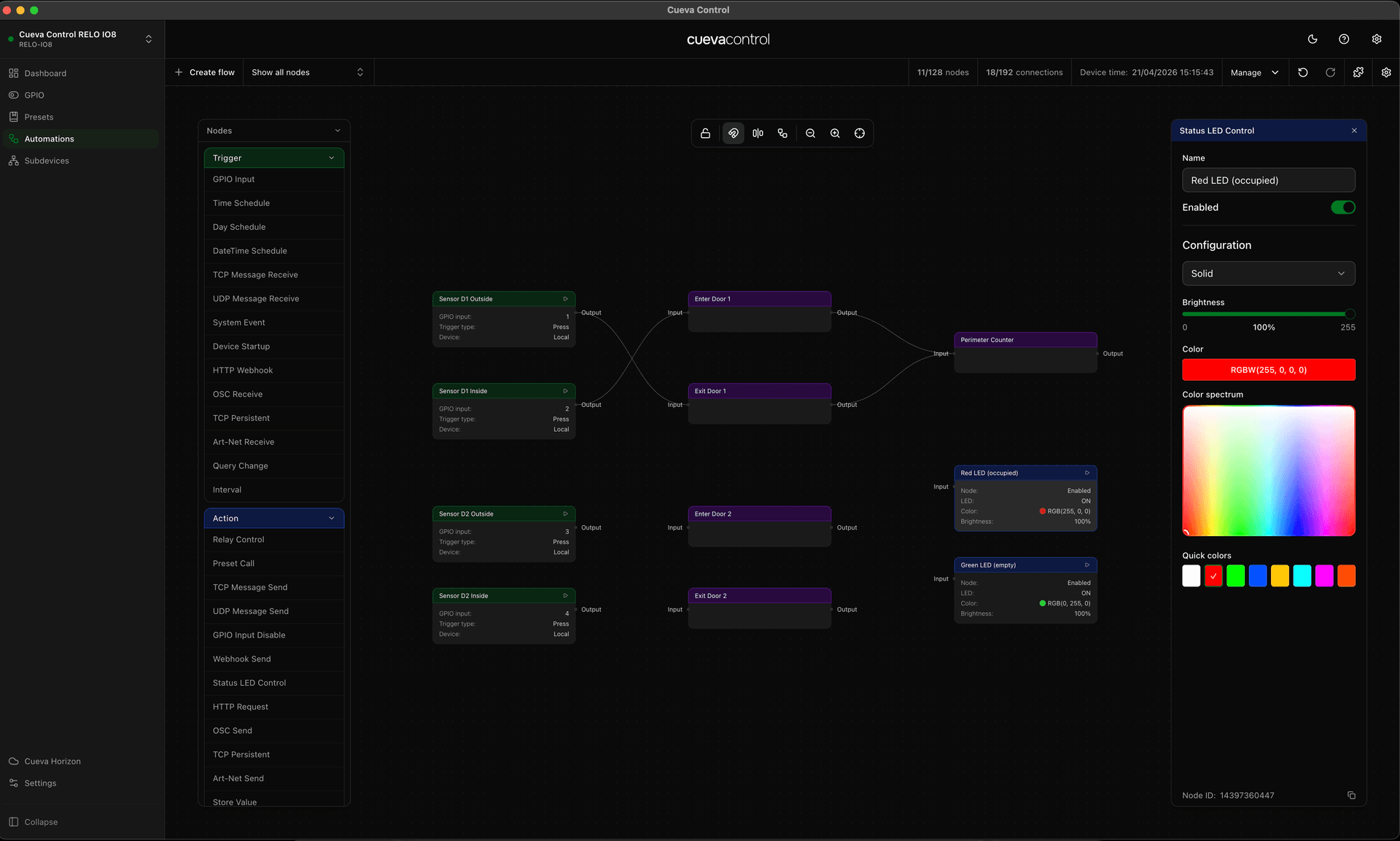 Cueva Desktop flow editor