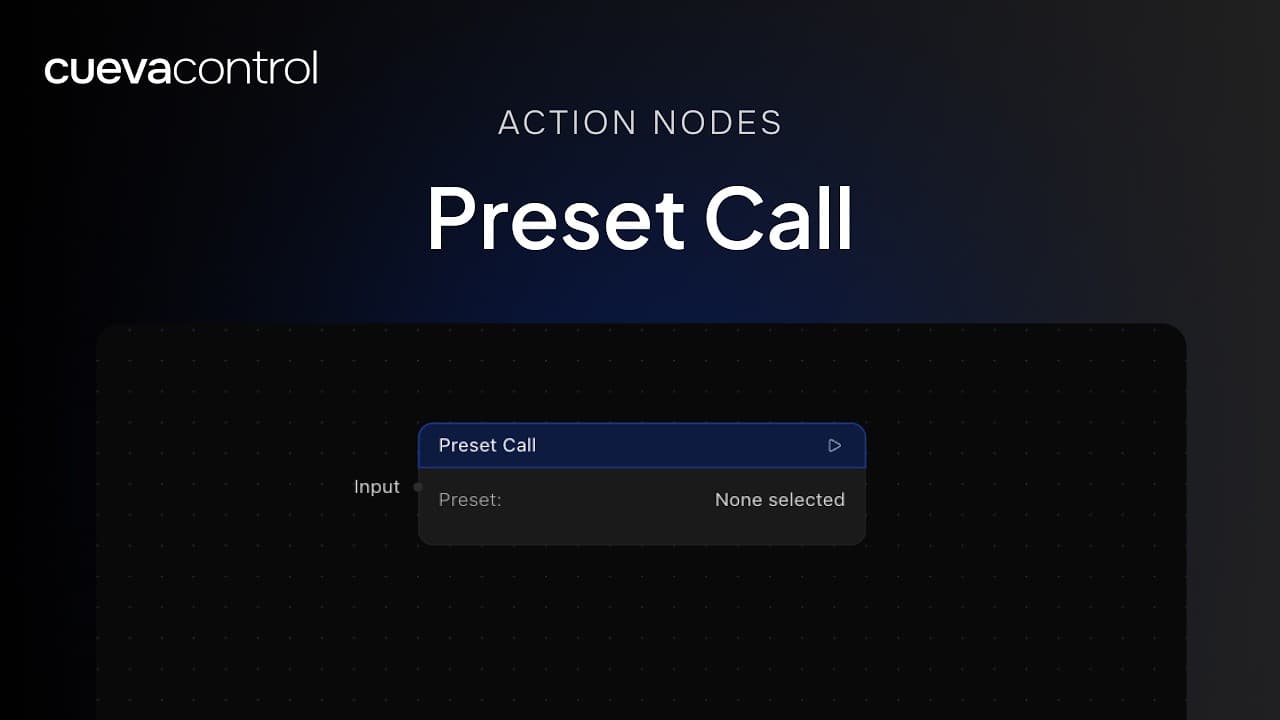 Still from the Preset Call node walkthrough