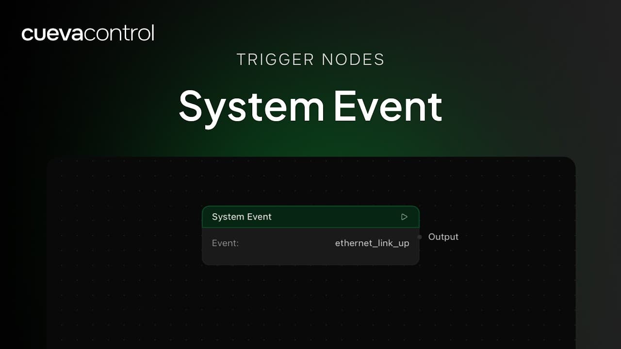 Still from the System Event node walkthrough